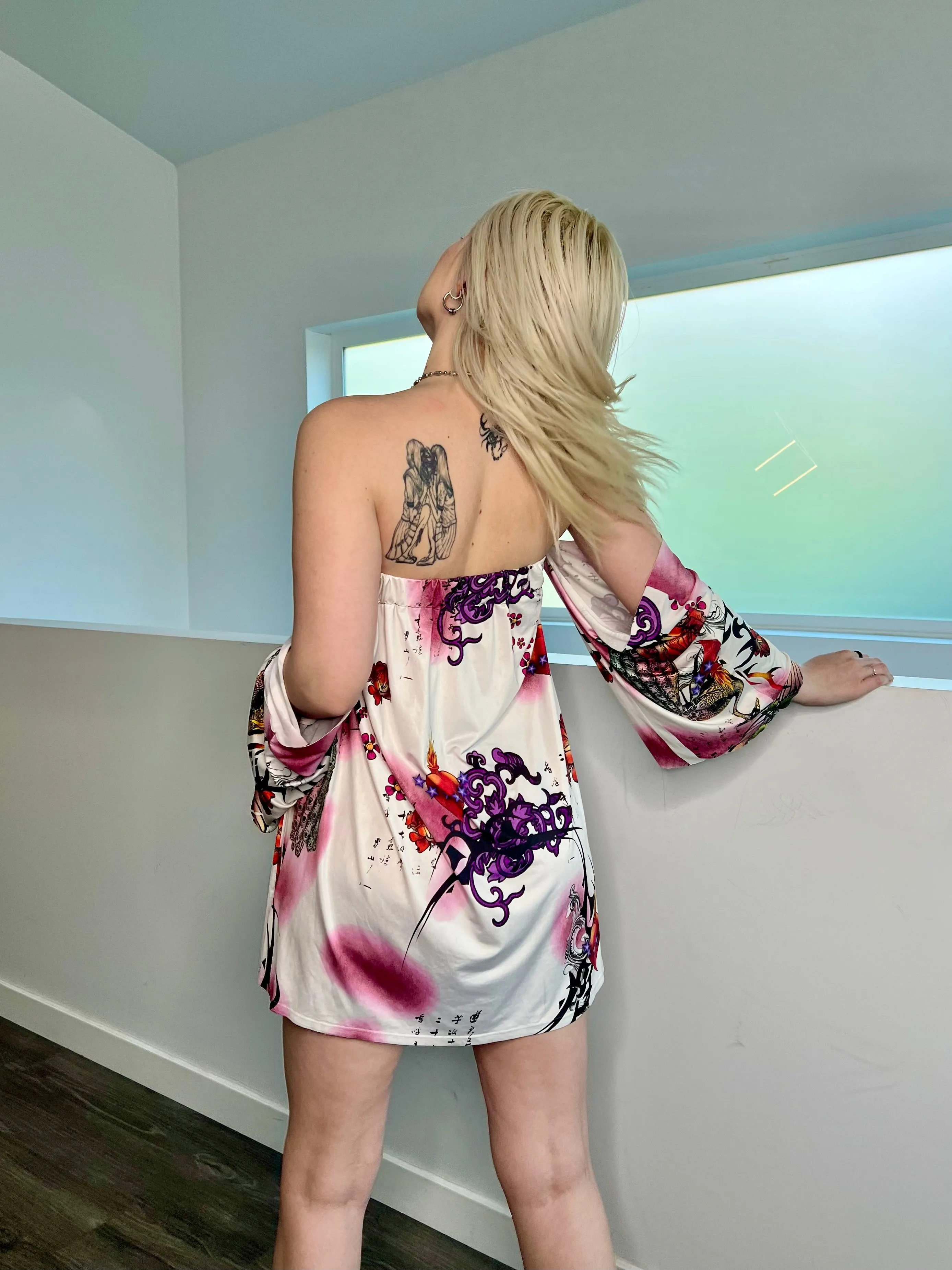 Handmade Tattoo Print Fairy Dress