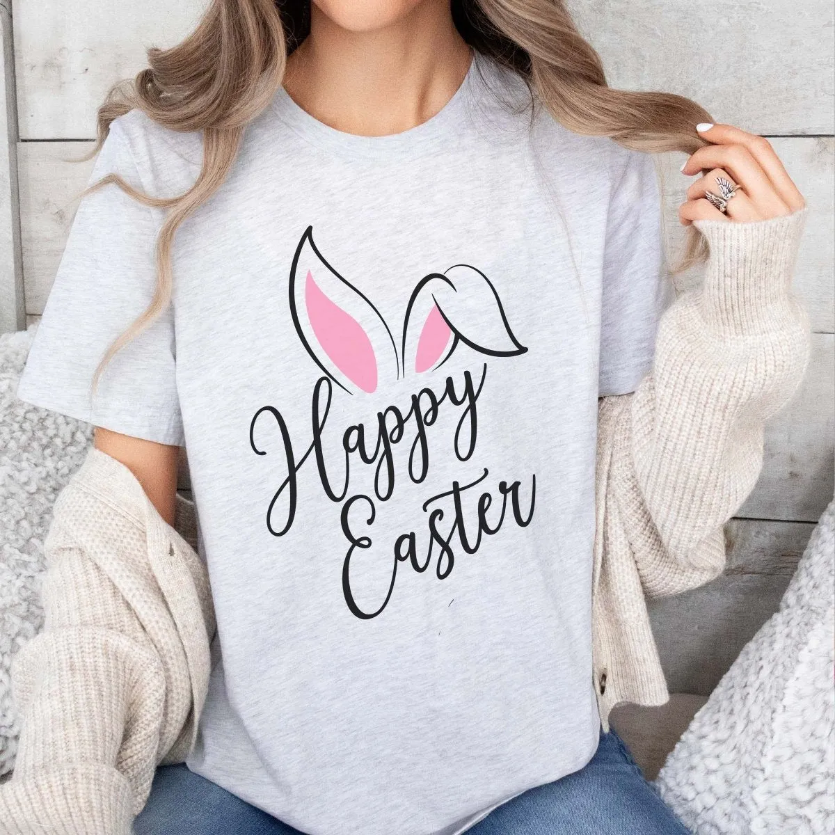 Happy Easter Bunny Ears Bella Tee