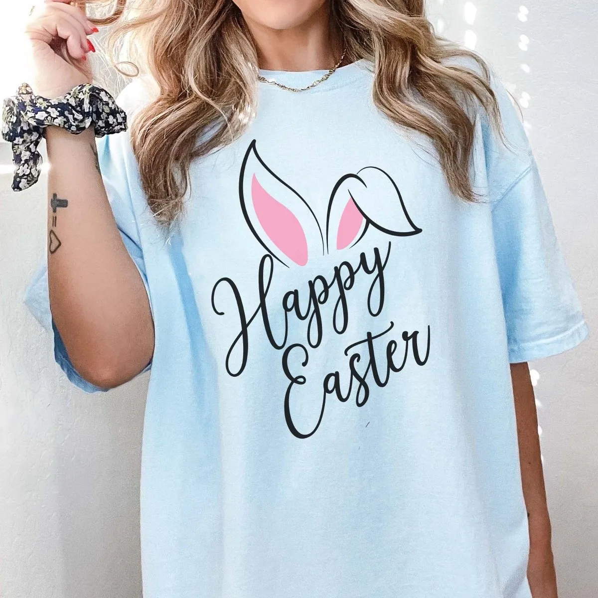 Happy Easter Bunny Ears Bella Tee