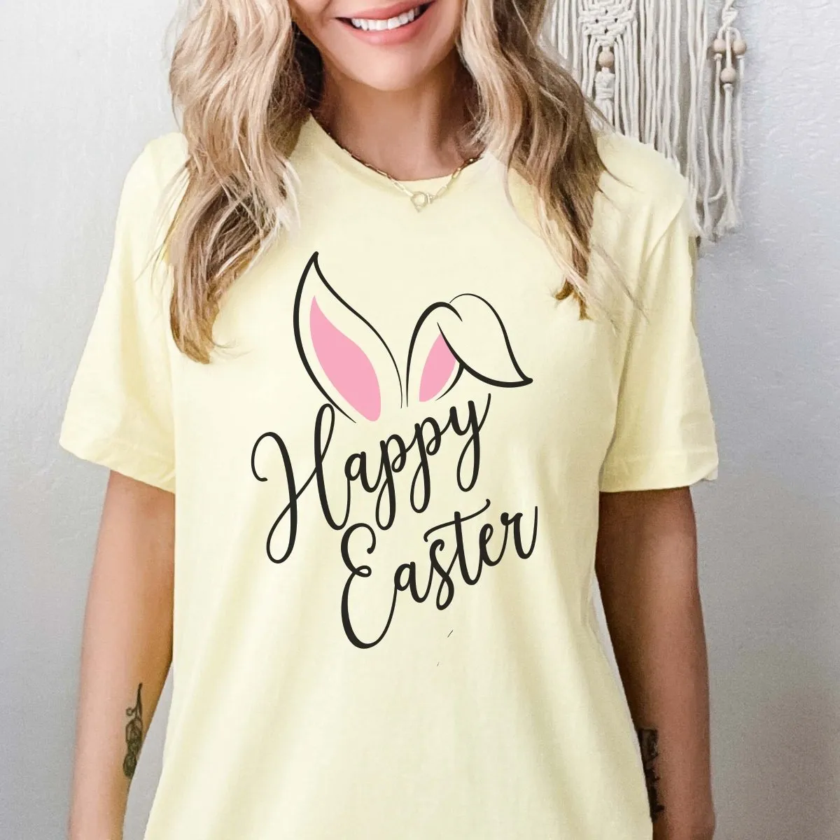 Happy Easter Bunny Ears Bella Tee