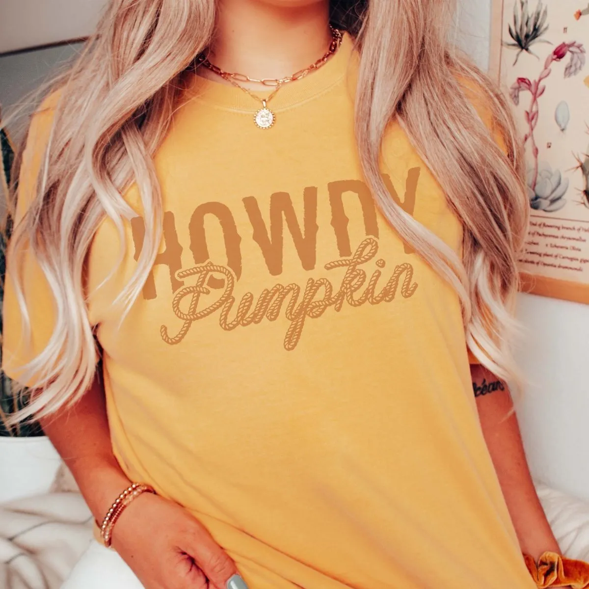 Howdy Pumpkin Comfort Color Wholesale Tee - Quick Shipping