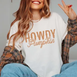 Howdy Pumpkin Comfort Color Wholesale Tee - Quick Shipping