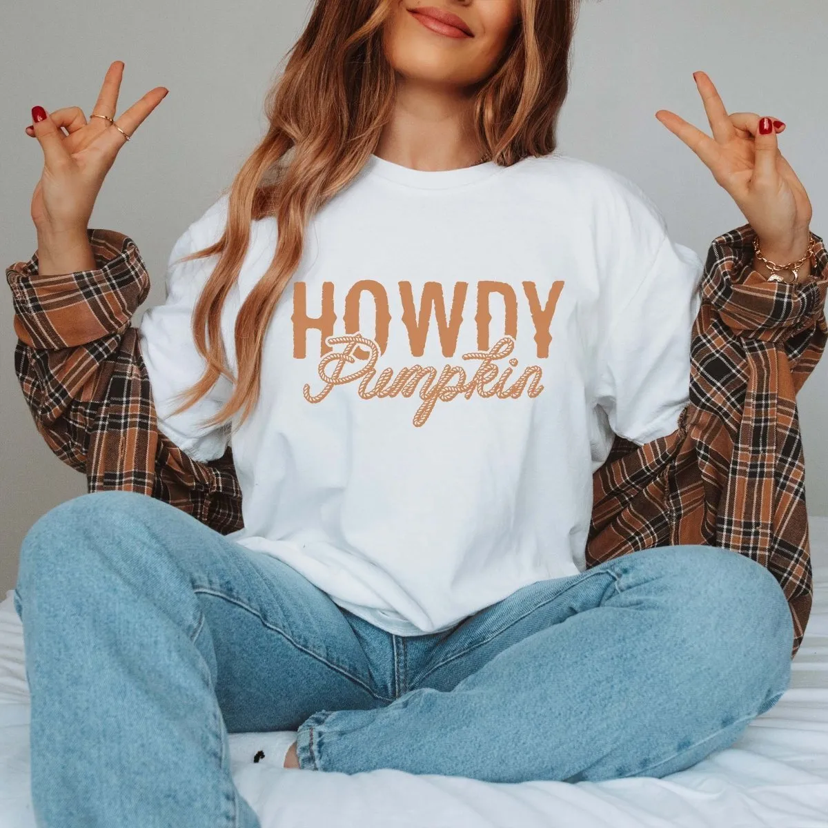 Howdy Pumpkin Comfort Color Wholesale Tee - Quick Shipping