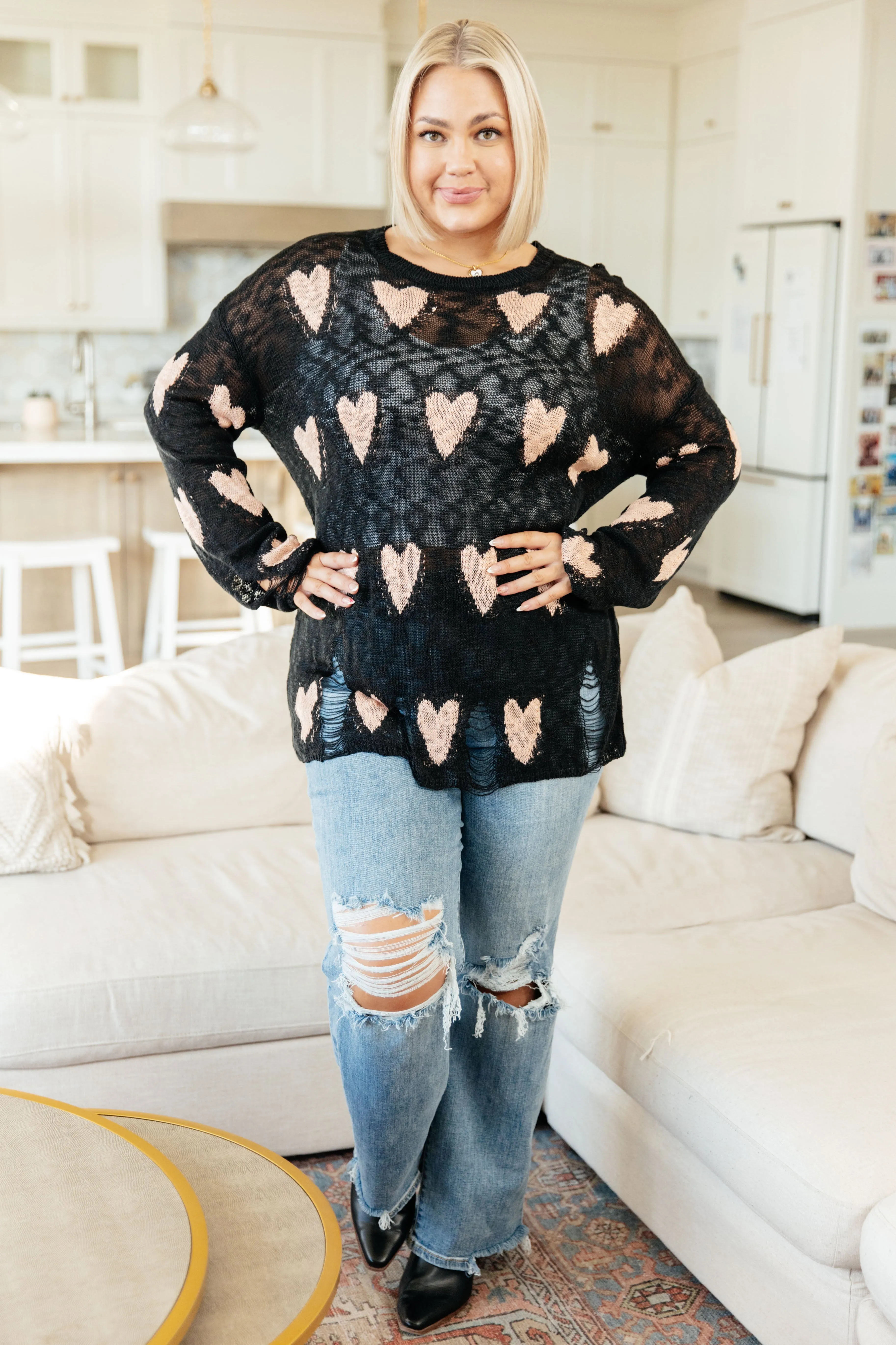 Jar of Hearts Distressed Sweater