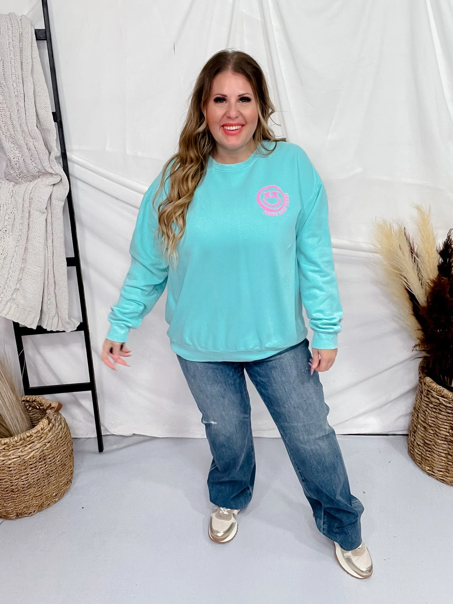 Karma's a Bitch Aqua Sweatshirt
