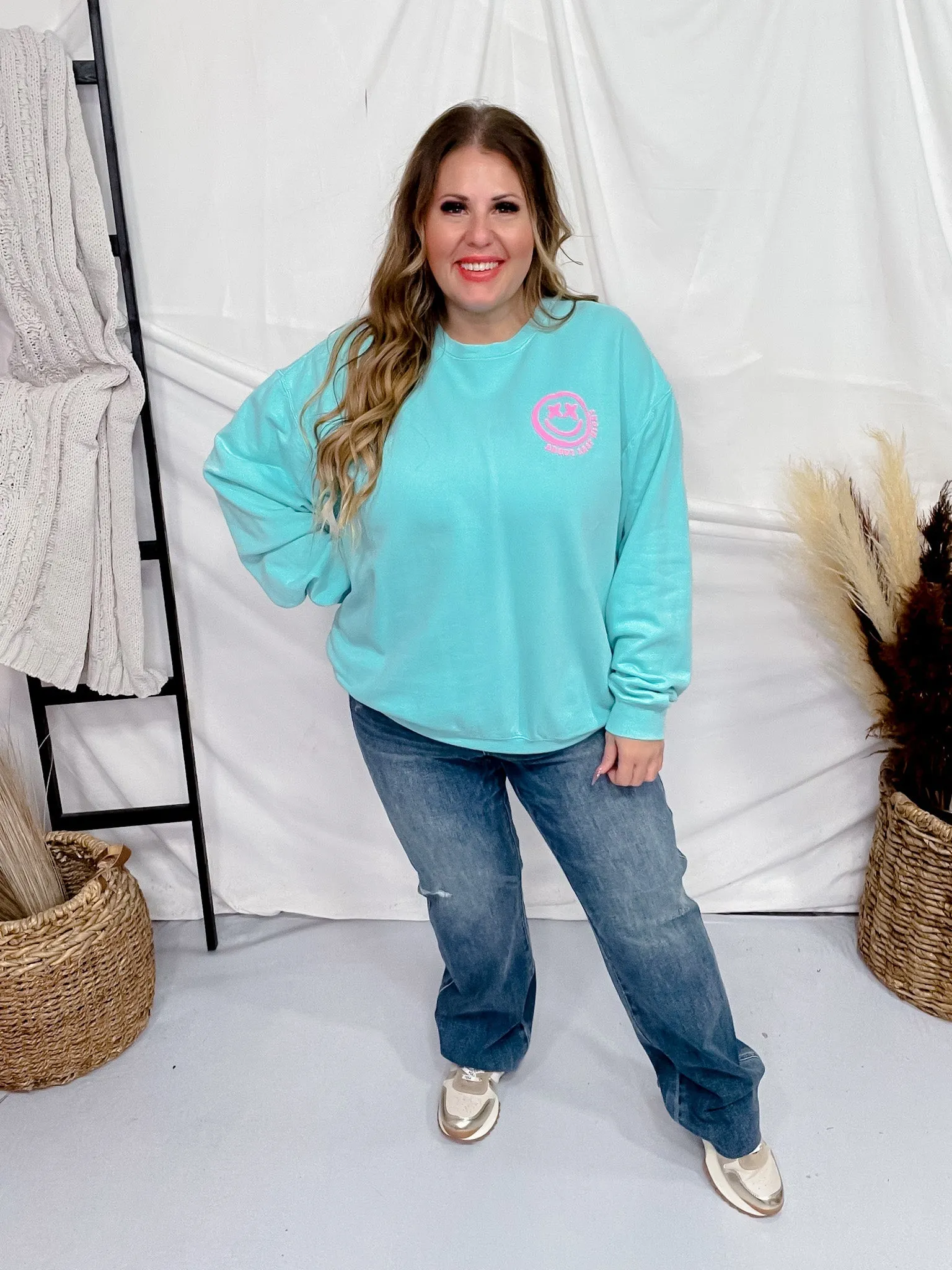 Karma's a Bitch Aqua Sweatshirt