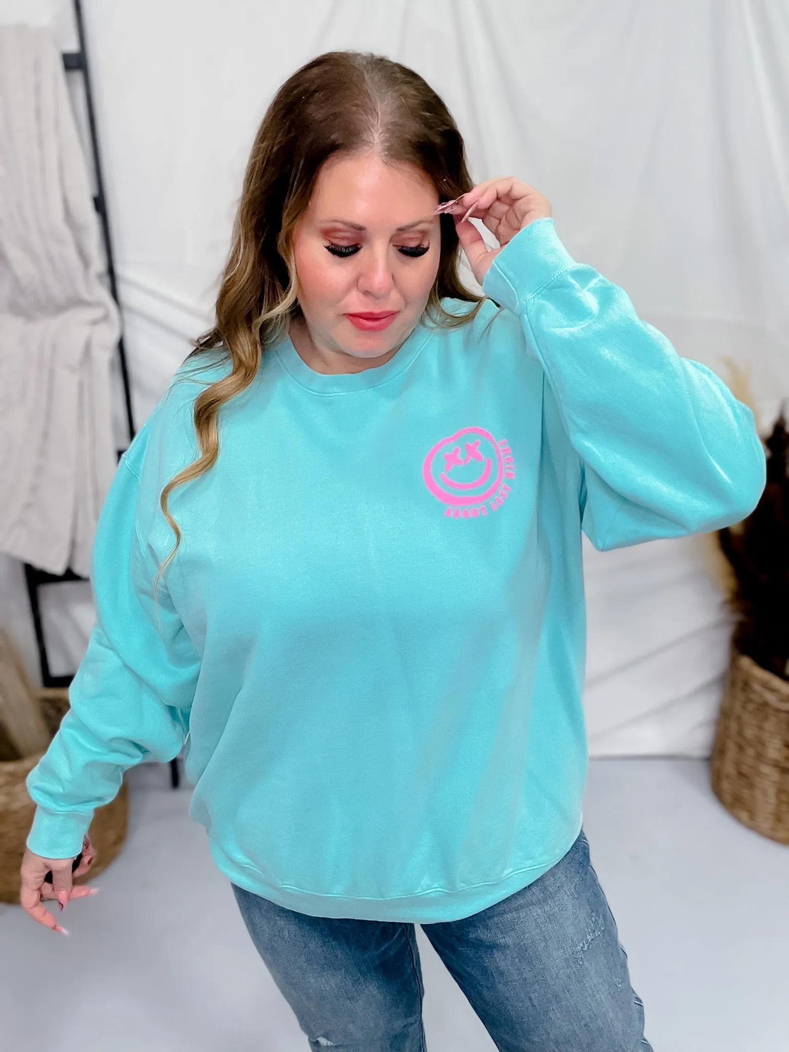 Karma's a Bitch Aqua Sweatshirt