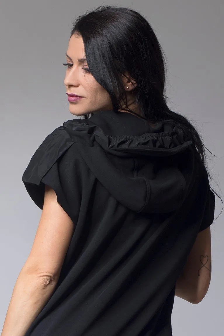 Knee Length Dress with Hood