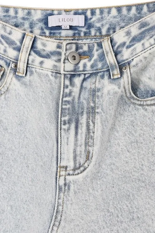 LILOU Relaxed Straight Denim Jeans