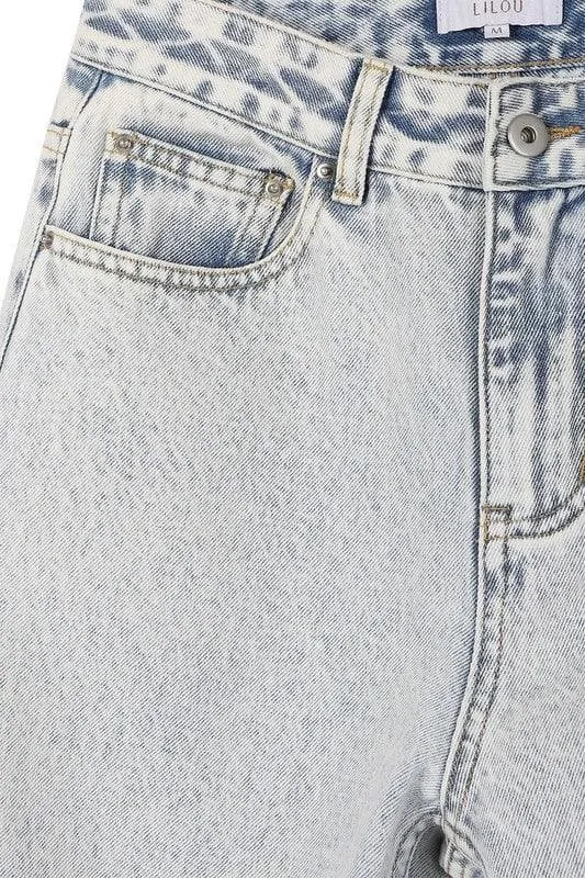 LILOU Relaxed Straight Denim Jeans