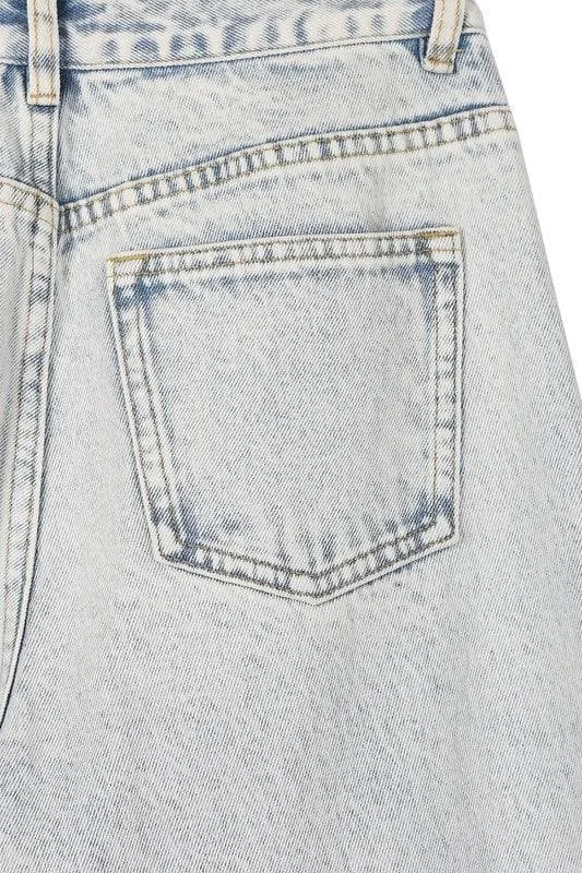 LILOU Relaxed Straight Denim Jeans