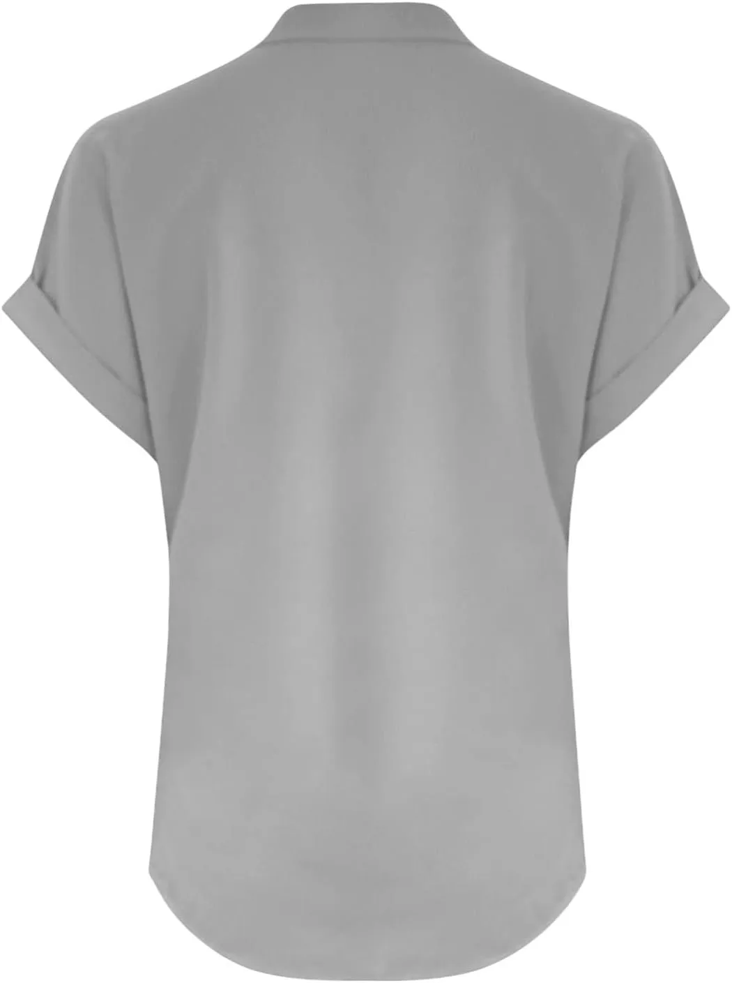 Linen Shirts for Women Summmer Short Sleeve Casual Tops Henley Vcation Beach Lounge Button Lightweight Tunic Blouse