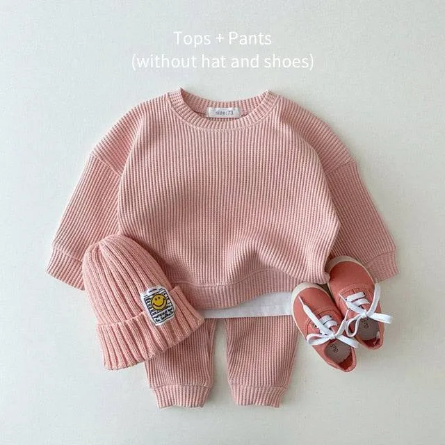 Loose Tracksuit Pullovers Tops Pants 2PCS Sets