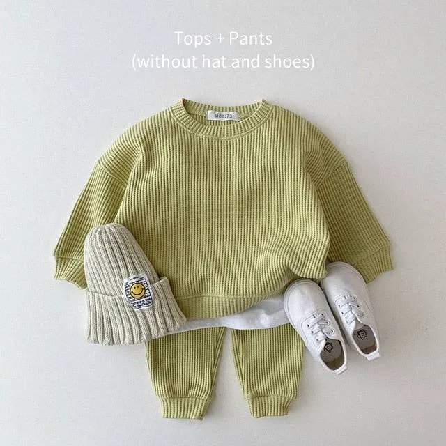 Loose Tracksuit Pullovers Tops Pants 2PCS Sets