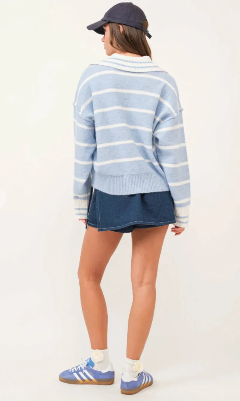 Marina Blue Pullover Sweater