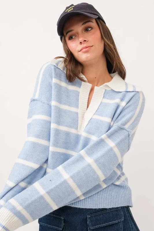 Marina Blue Pullover Sweater