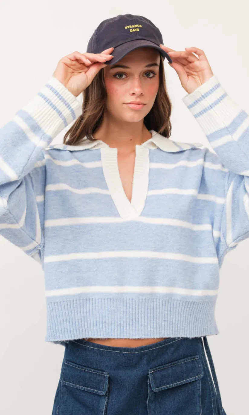 Marina Blue Pullover Sweater