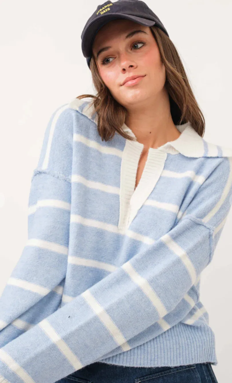 Marina Blue Pullover Sweater