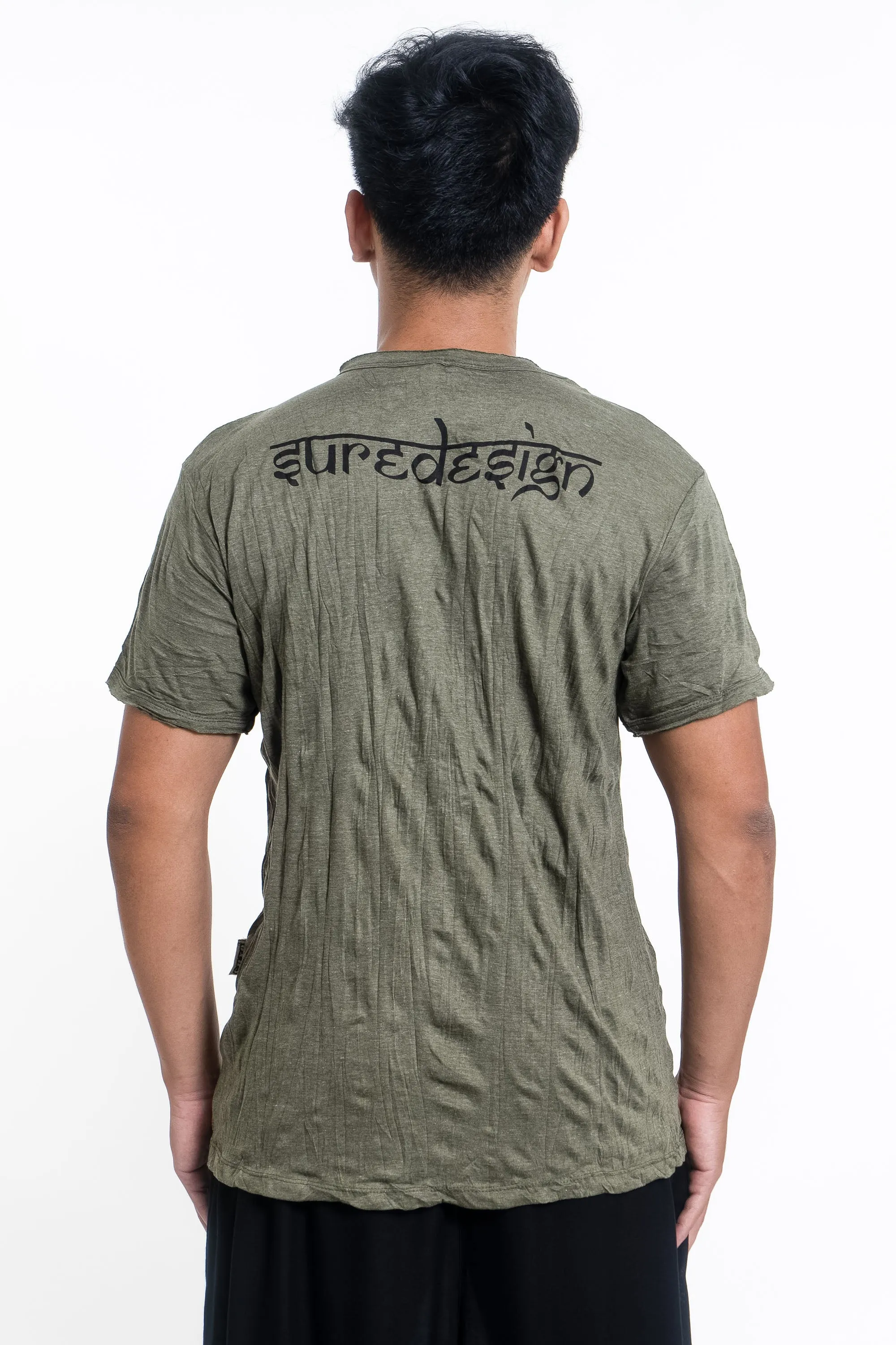 Mens Buddha Face T-Shirt in Green