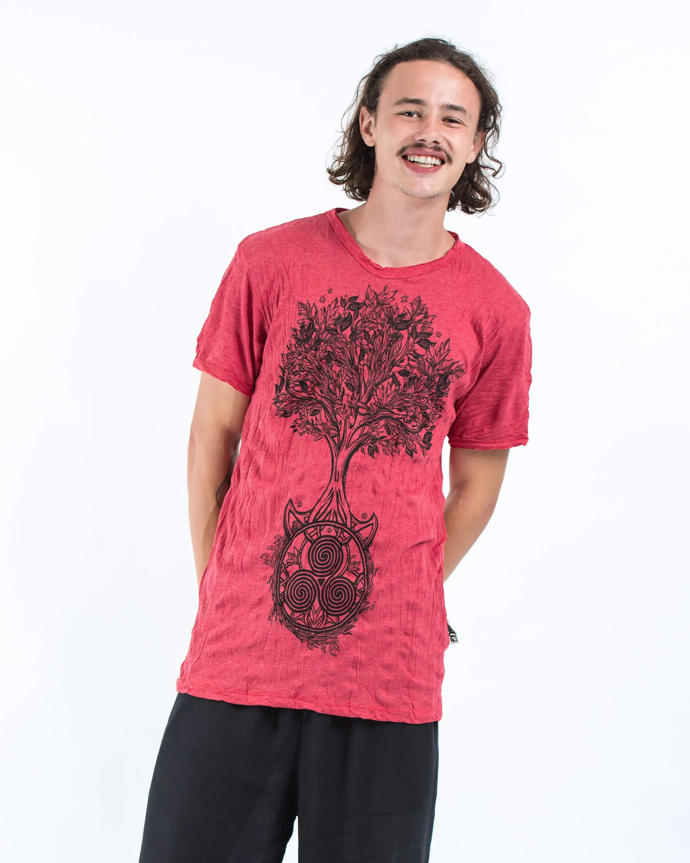 Mens Celtic Tree T-Shirt in Red