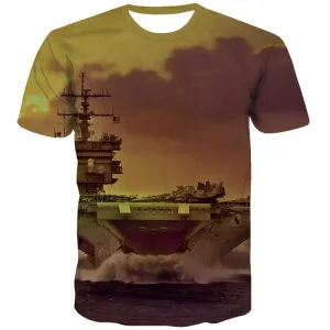 Military T-shirt Men War T shirts Funny Cloud Tshirts Novelty Metal Tshirt Anime