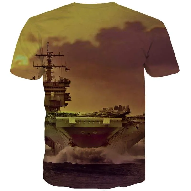 Military T-shirt Men War T shirts Funny Cloud Tshirts Novelty Metal Tshirt Anime