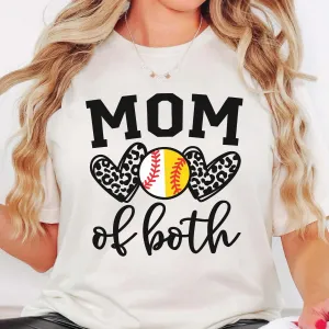 Mom of Both Baseball & Softball Tee