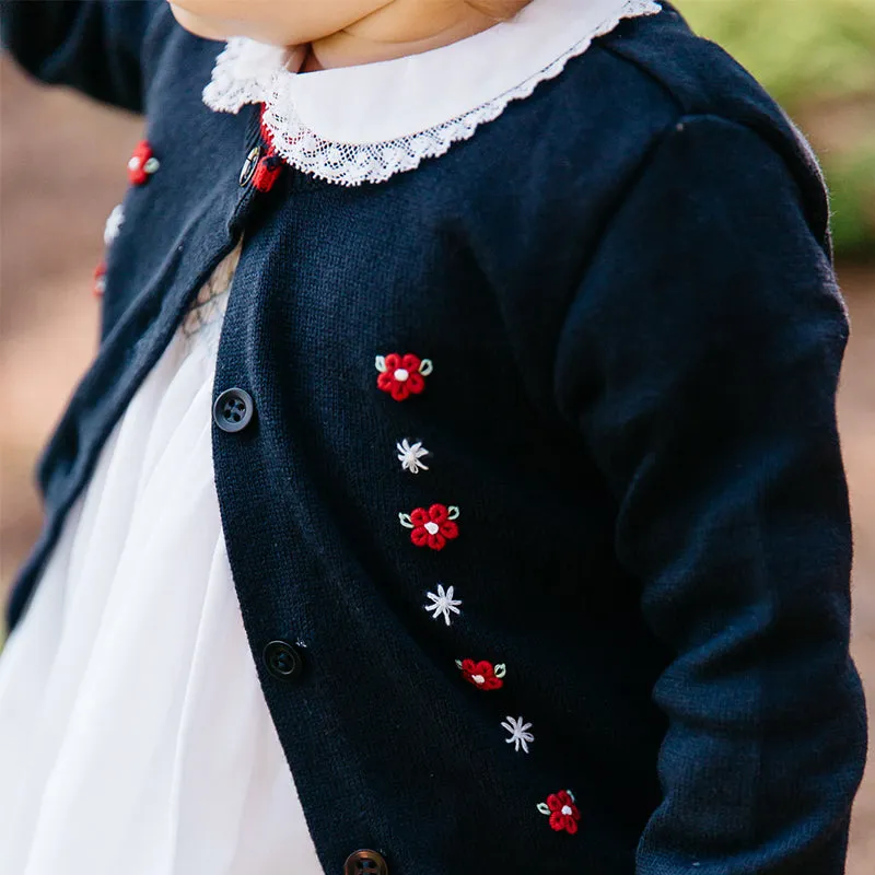 Navy Daisy Cardigan
