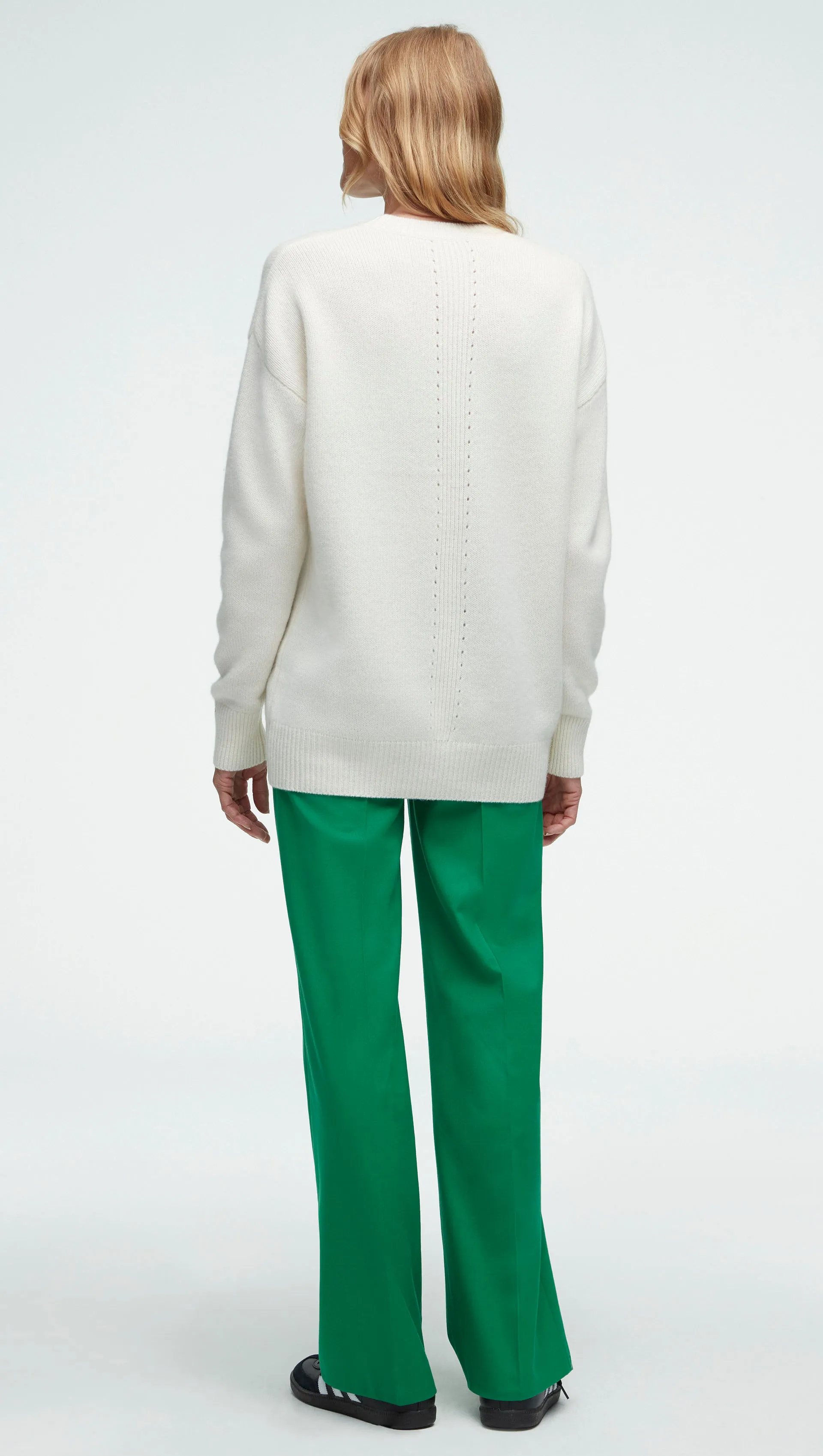 Oversized Sweater in Wool-Cashmere | Ivory
