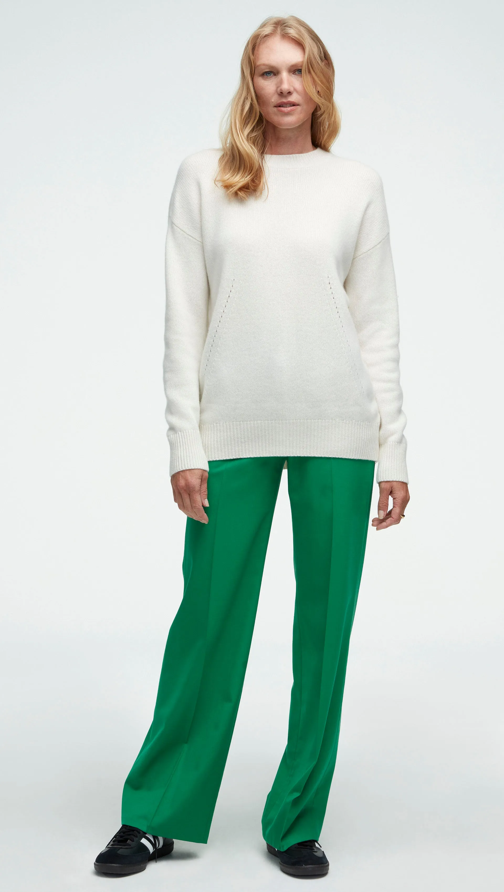 Oversized Sweater in Wool-Cashmere | Ivory