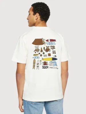 Owl Trip White T-shirt | Knowledge Cotton Apparel