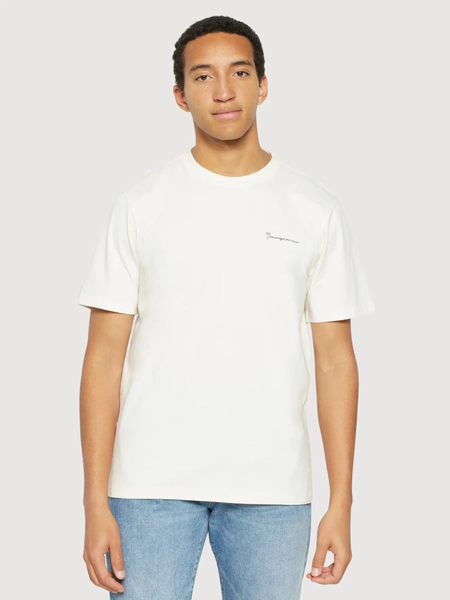 Owl Trip White T-shirt | Knowledge Cotton Apparel