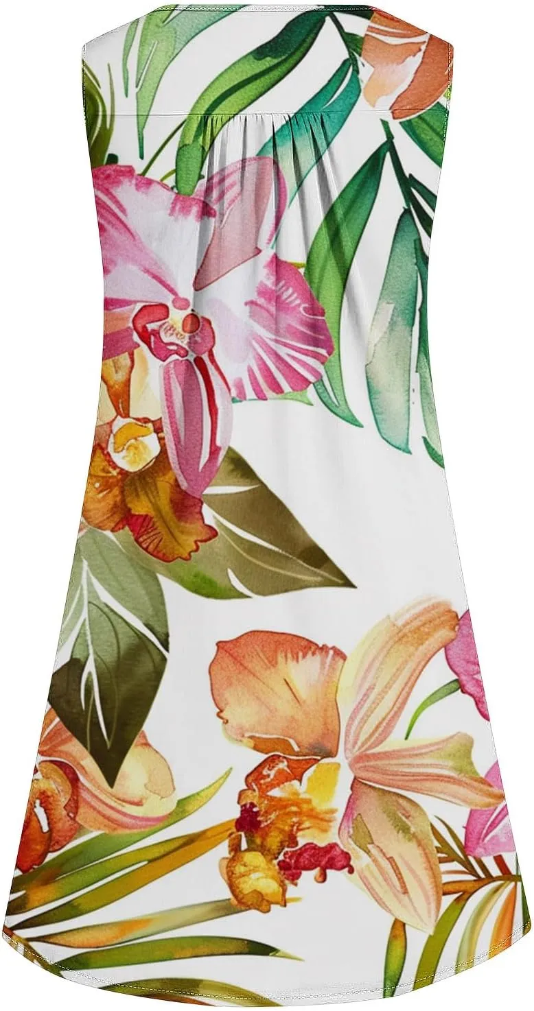 Plus Size Easter Dress Cotton Caftans for Women Midi Summer Dresses Button Dress for Women
