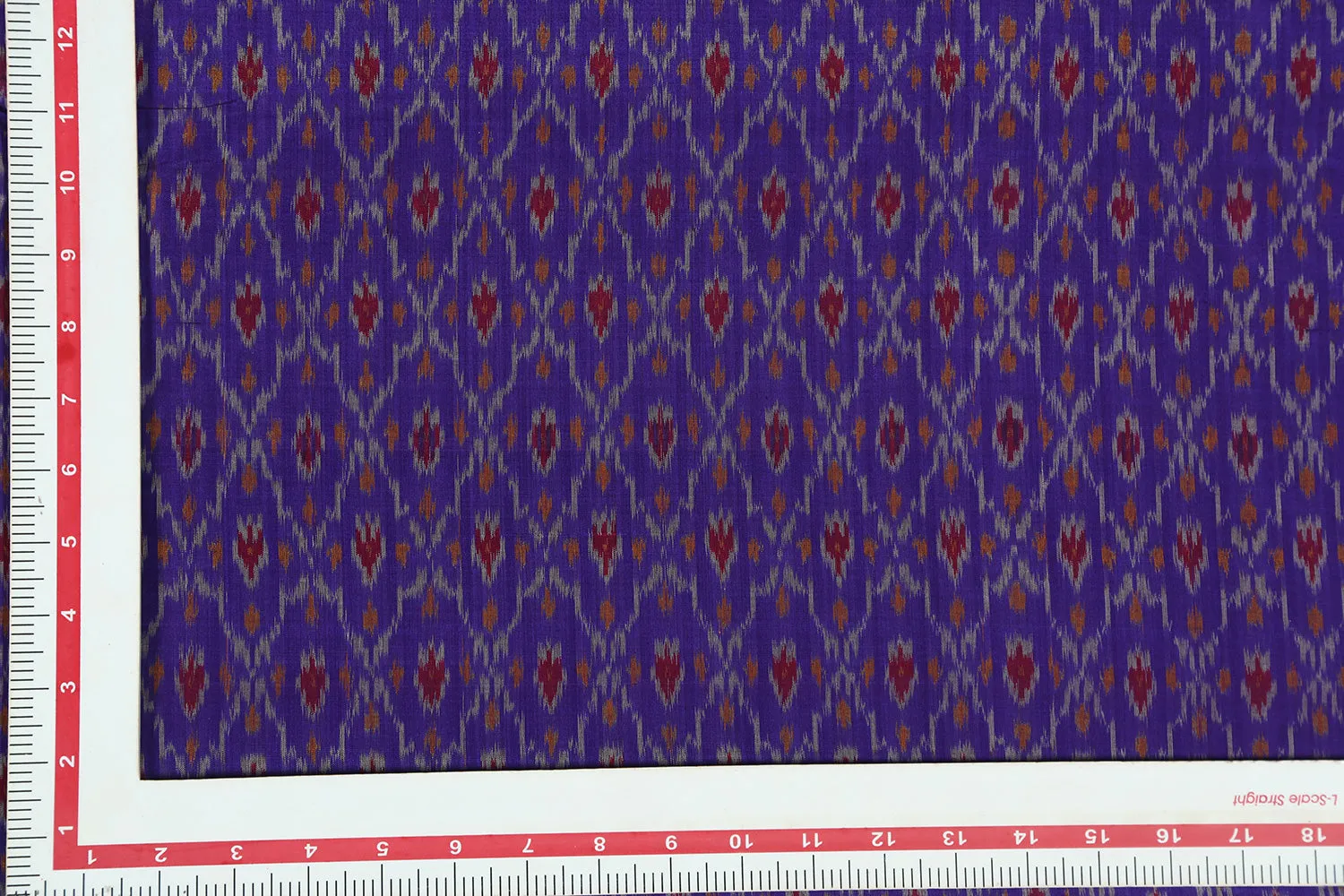 Purple Traditional Cotton Silk Ikat Fabric