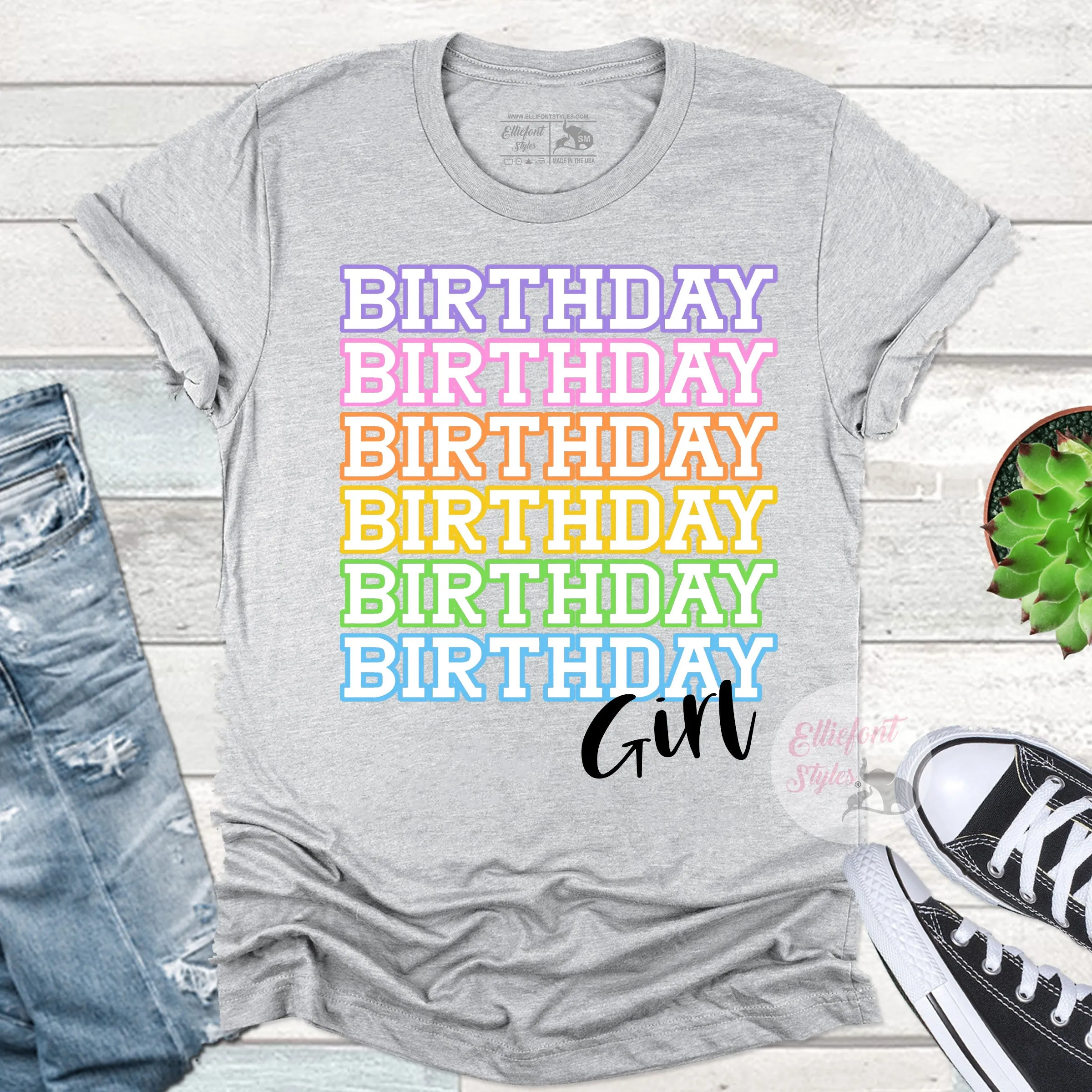 Retro Birthday Girl Shirt