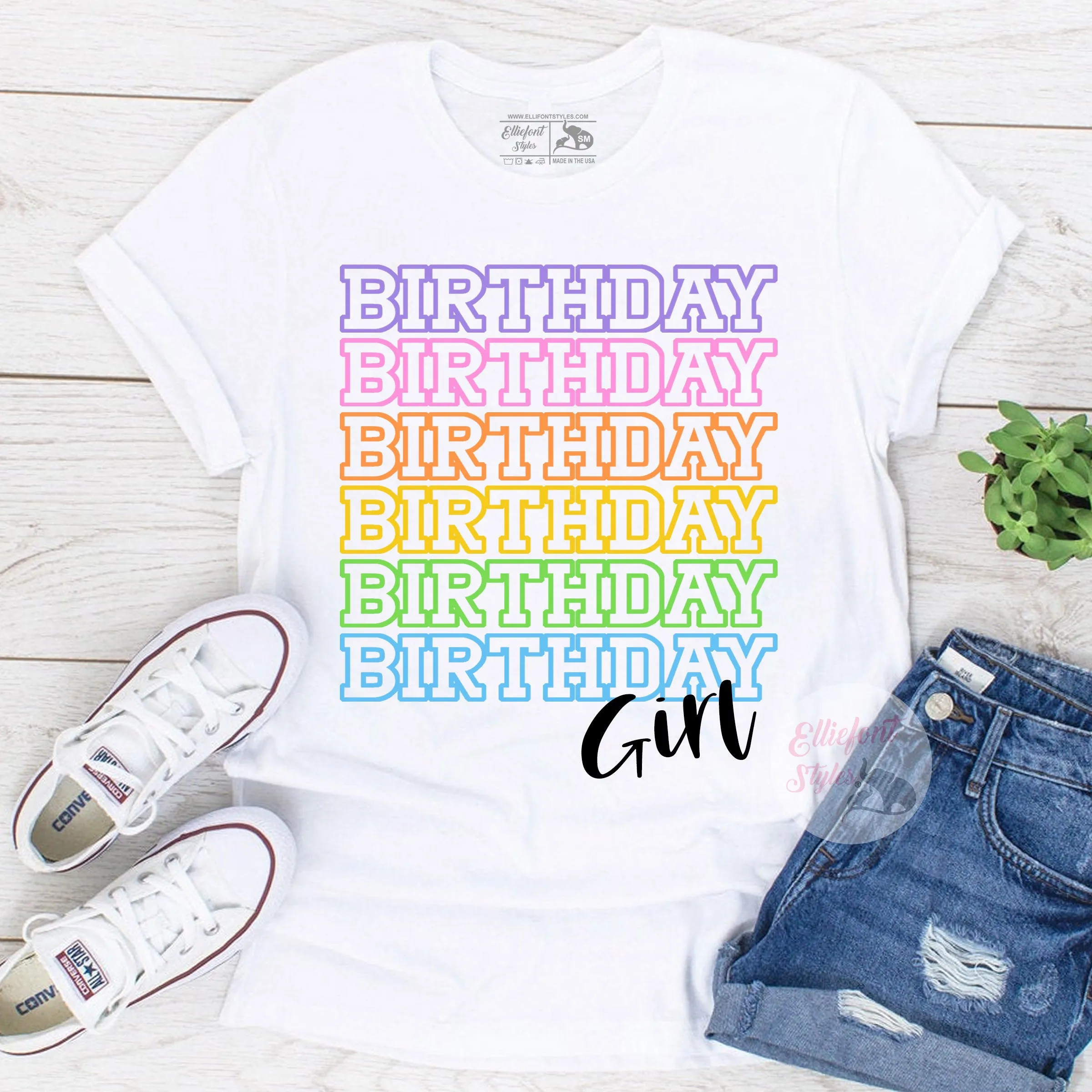Retro Birthday Girl Shirt