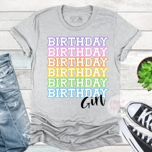 Retro Birthday Girl Shirt