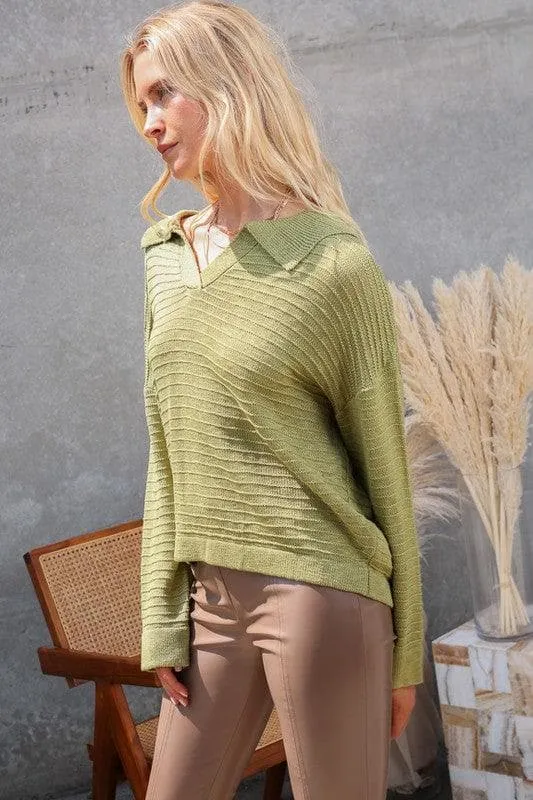 Sandra Collared Shirt Sweater