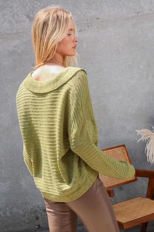 Sandra Collared Shirt Sweater