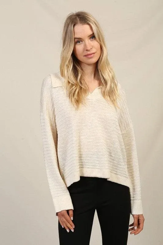 Sandra Collared Shirt Sweater