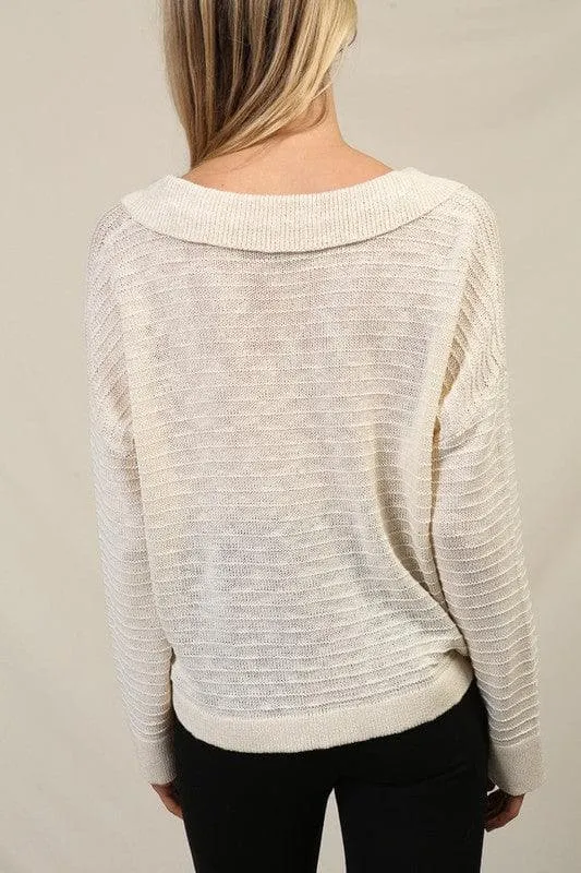 Sandra Collared Shirt Sweater