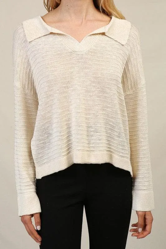 Sandra Collared Shirt Sweater