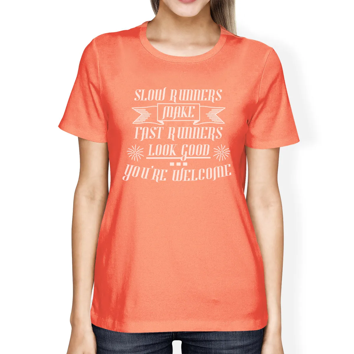 Slow Fast Runners Womens Cool Cotton T-Shirt Humorous Gift Shirt