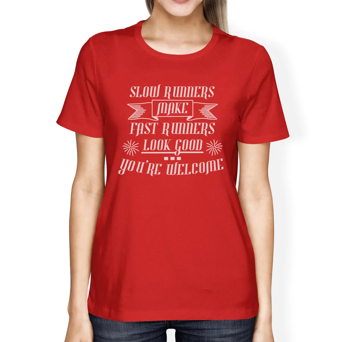 Slow Fast Runners Womens Cool Cotton T-Shirt Humorous Gift Shirt