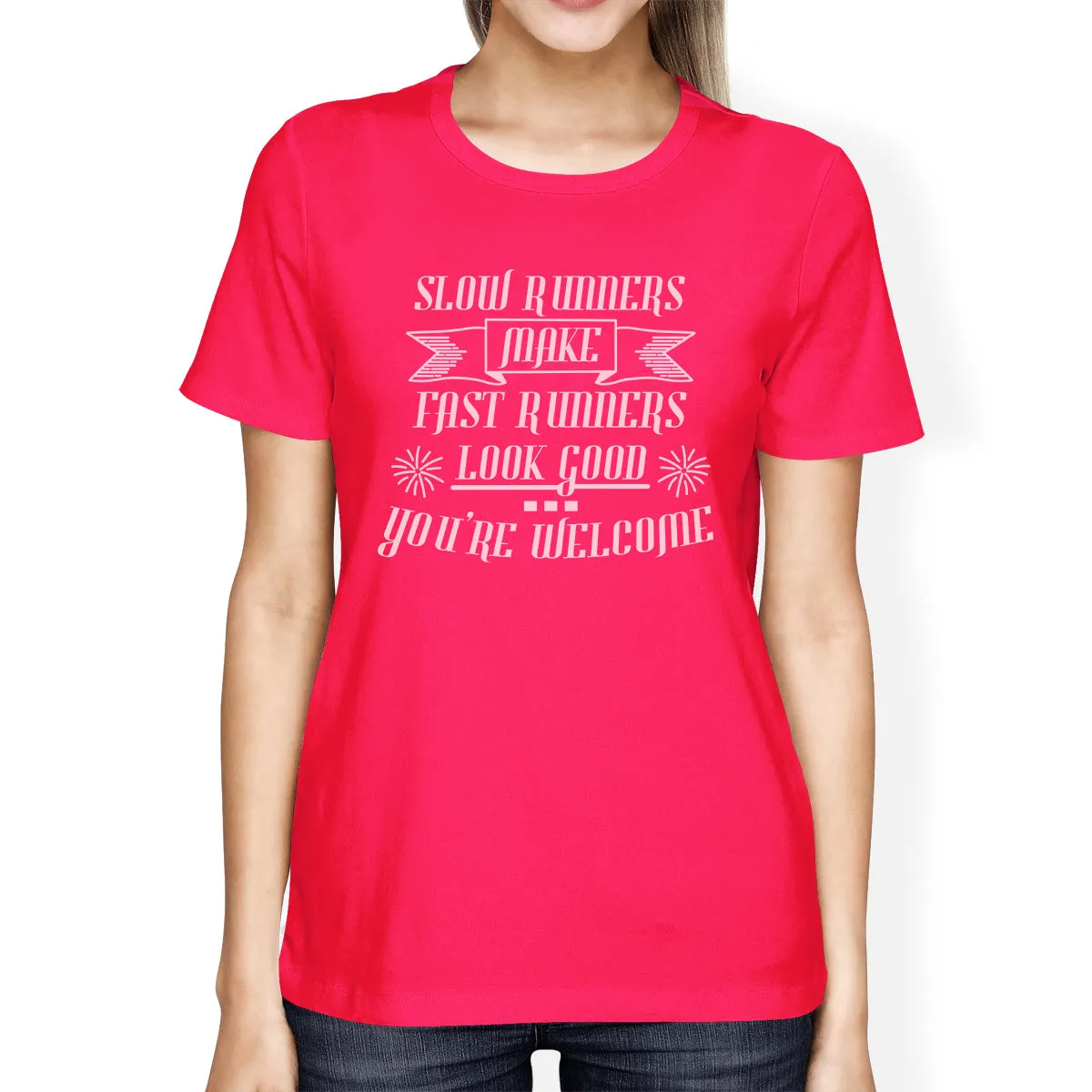 Slow Fast Runners Womens Cool Cotton T-Shirt Humorous Gift Shirt