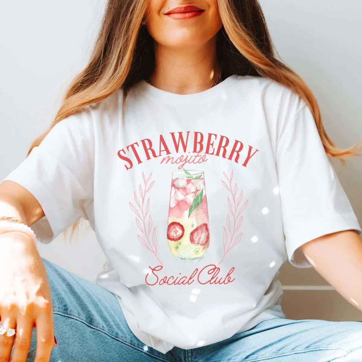 Strawberry Mojito Social Club Comfort Color Tee