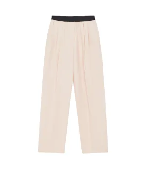 Takaroa Elastic Pants in Cream Rose