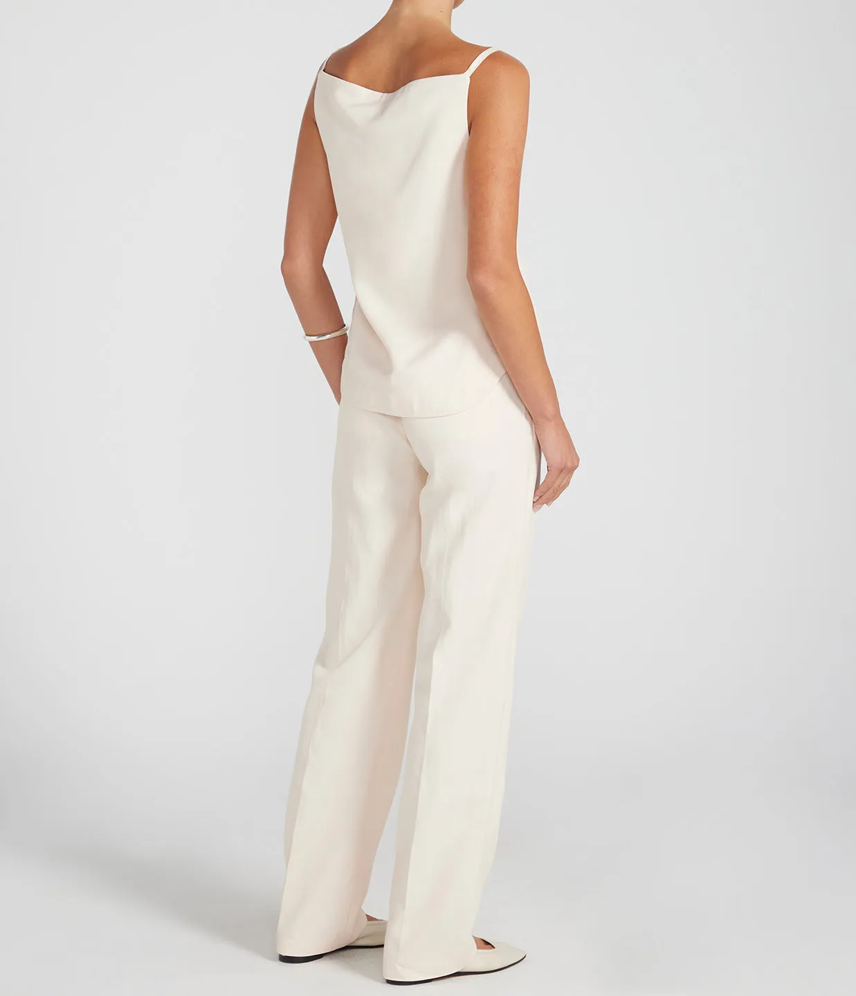 Takaroa Elastic Pants in Cream Rose