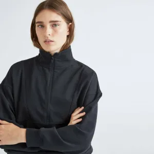 Terry Half Zip Pullover (Black)