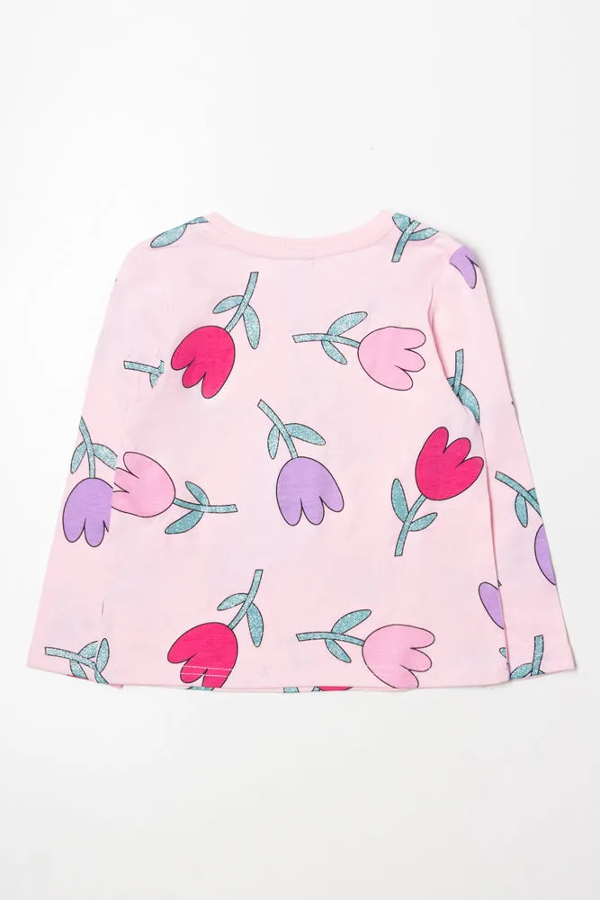 Tulip Long Sleeve T-Shirt Pink